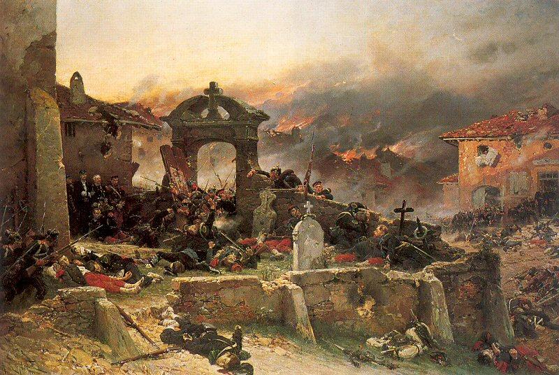 Neuville, Alphonse de The Cemetery at St. Privat, August 18, 1870 China oil painting art